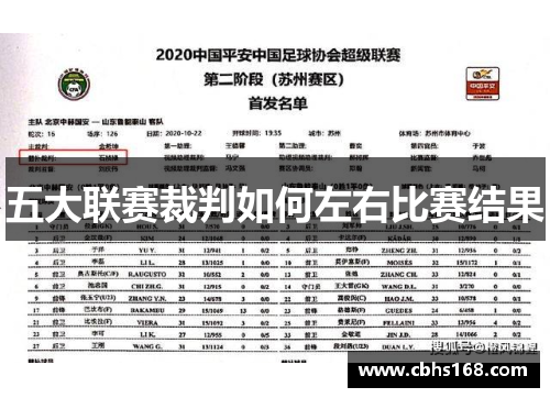 五大联赛裁判如何左右比赛结果